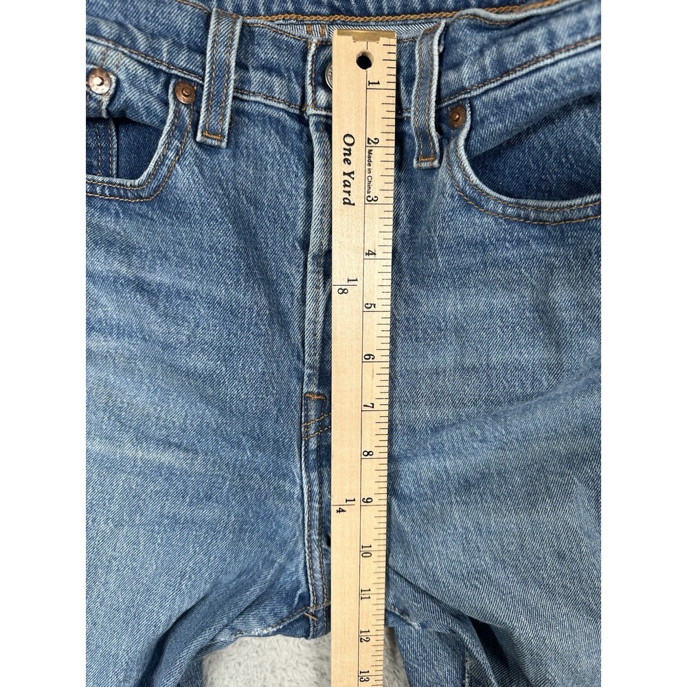 Levi's PREMIUM Wedgie Straight Jeans High Rise BIG E Cotton Distressed‎ 30x28 - Picture 8 of 16